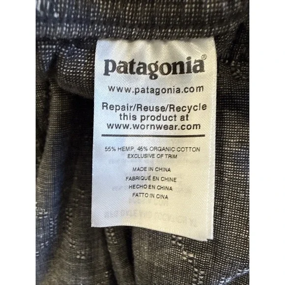 Patagonia Island Hemp Blend Jogger Pants Women Sz L Coastal Comfort Light Weight - Picture 8 of 14